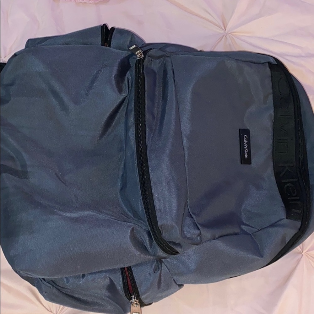 Calvin Klein Grey School Backpack - image 1